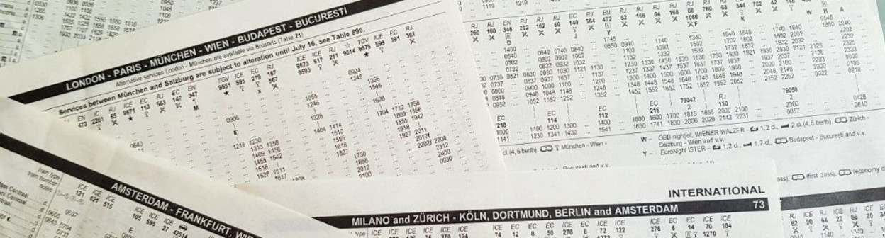 Main Changes to European Train Schedules for 2020 (pre pandemic)