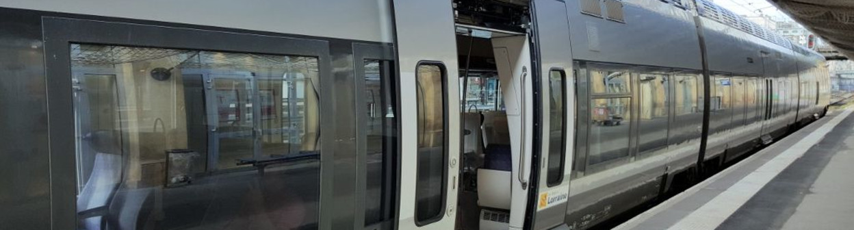 A relatively new TER train with large windows