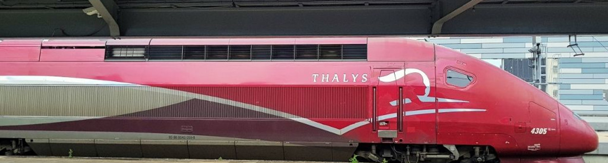 Close up view of a Thalys power car