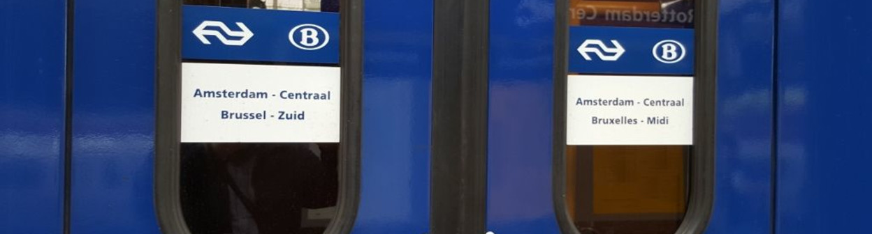 The label on the doors of an InterCity Brussels train