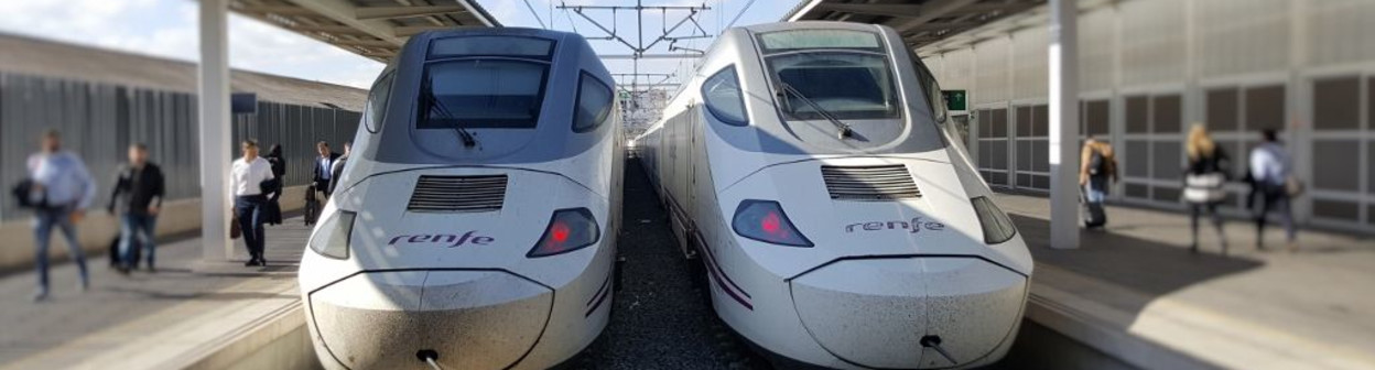 Euromed train services at Valencia Joaquin Sorolla station, which they share with AVE trains