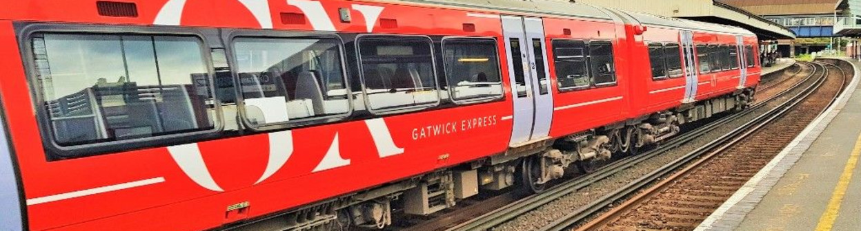 These Gatwick Express are easy to spot as they're specifically branded