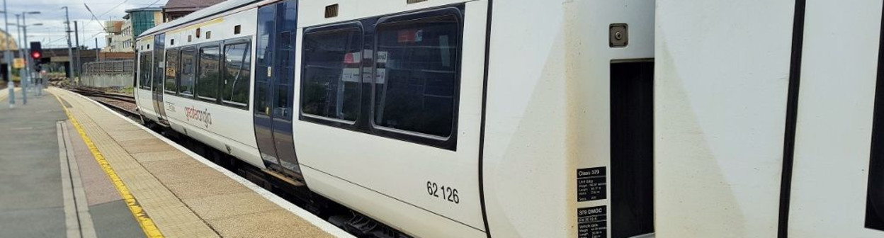 An Electrostar train operated by Greater Anglia awaits departure from Cambridge