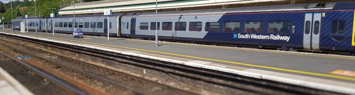 One of the refurbished trains has arrived in Exeter