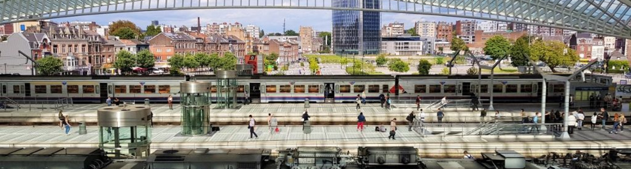 Belgian trains in Liège-Guillemins station