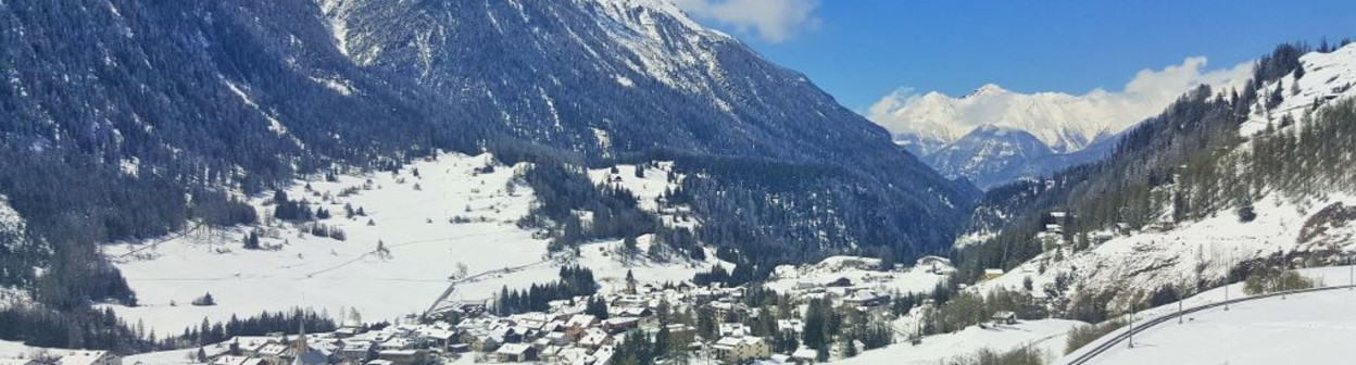 The RhB line between St Moritz and Filisur threads down the valley