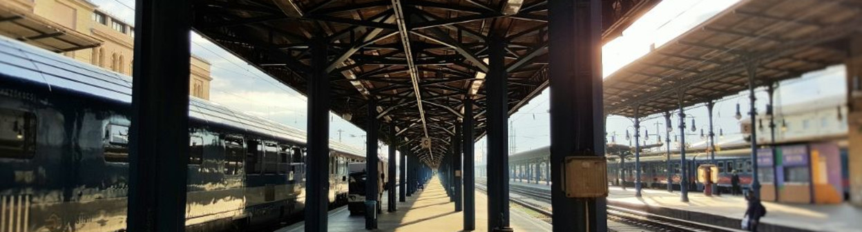 Boarding a train at Budapest-Keleti station