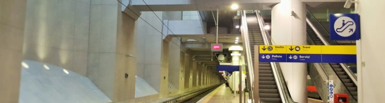 Platform/binario 19 in the AV (high speed) station at Bologna Centrale
