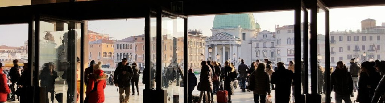 The breathtaking exit from Venezia Santa Lucia station