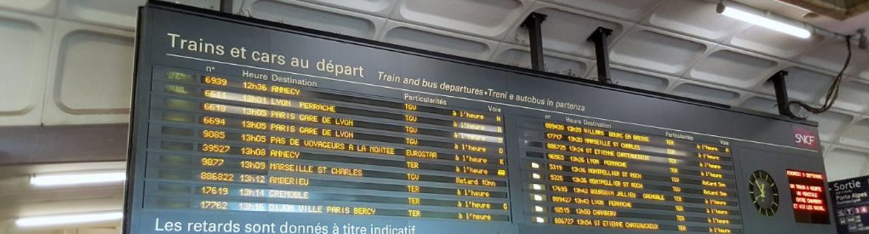 These large departure boards can be found inside both main entrances 