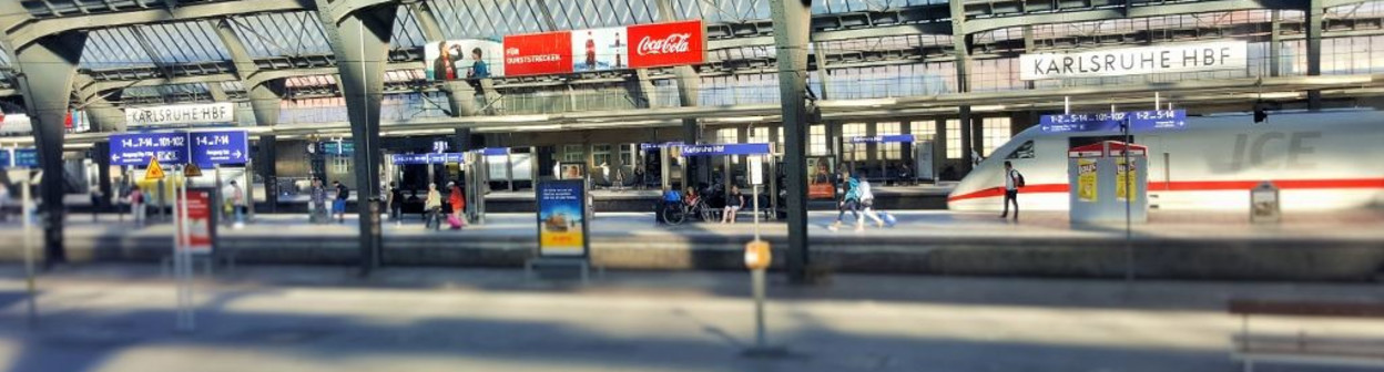 The platforms/gleis at Karlsruhe Hbf