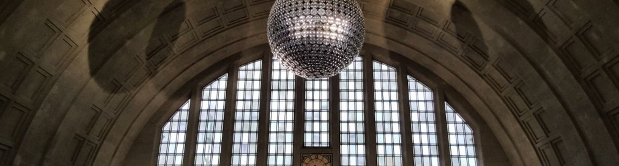 The main station hall at Basel Bad bf is enriched by the stunning light show