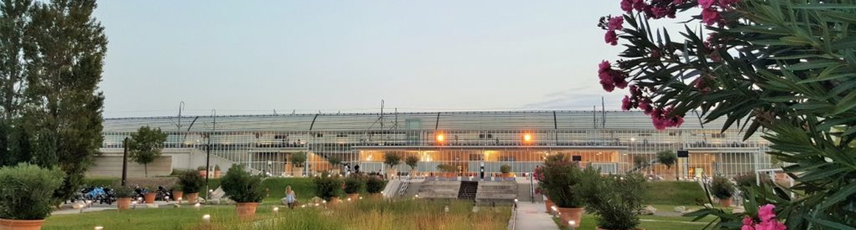 Facing Avignon TGV station from the car park