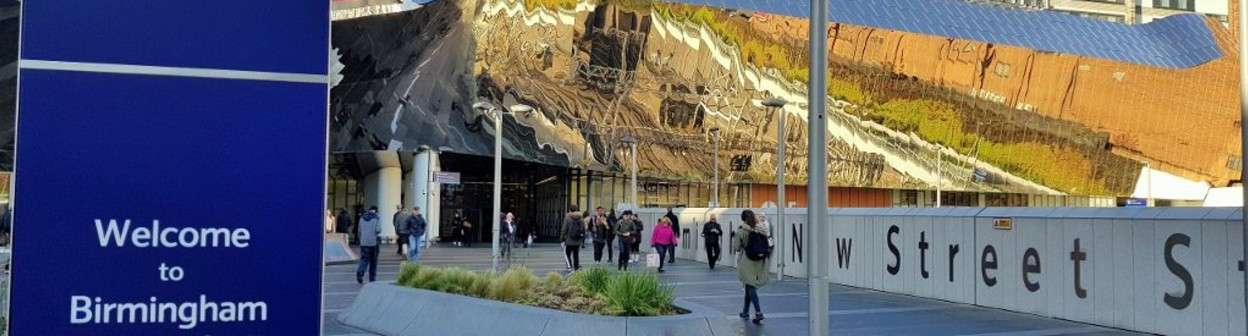 The main entrance to Birmingham New Street station off Smallbrook Queensway