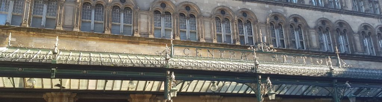 The main entrance to Glasgow Central station on Gordon Street