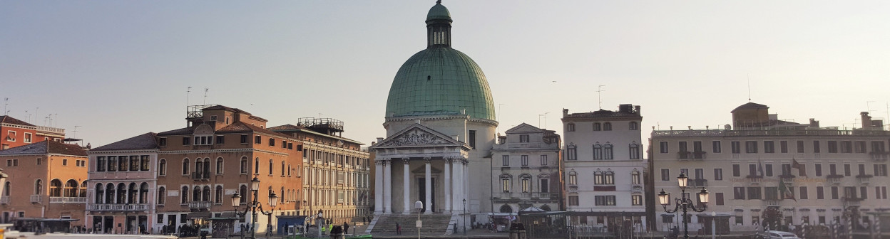 The stunning  San Simeone Piccolo church is across the Grand Canal from Venezia S. Lucia
