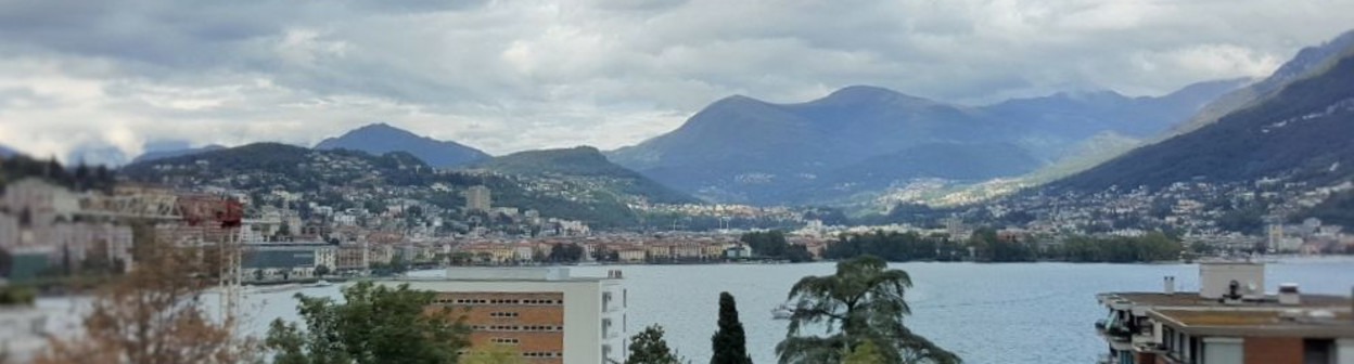 The view over Lugano from the right hand side of the train