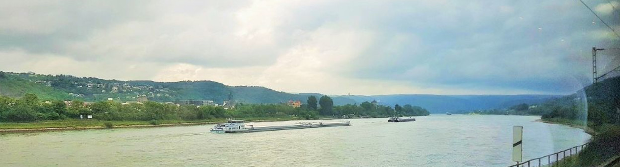 Heading towards Bonn, the River Rhine comes into view
