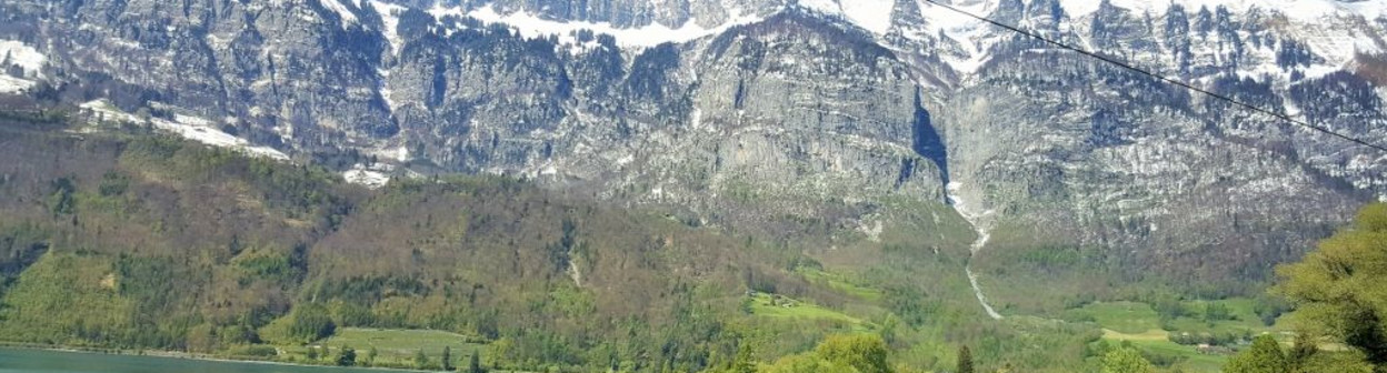 Passing the Wallensee on a train from Zurich to Chur