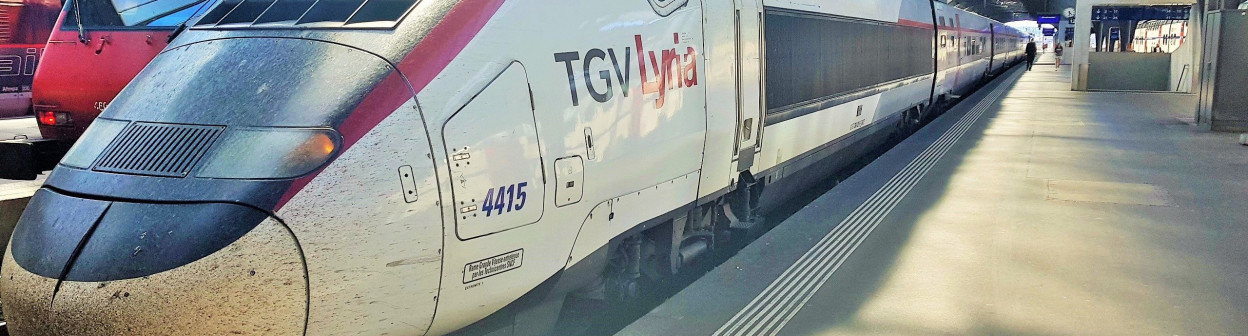 A TGV POS train when it was being used for Lyria services