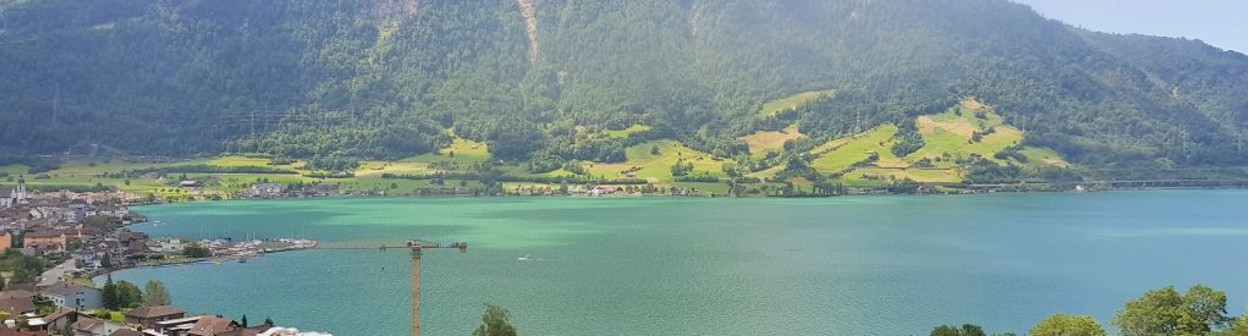 The spectacular view of the Zugersee between Zug and Arth-Goldau