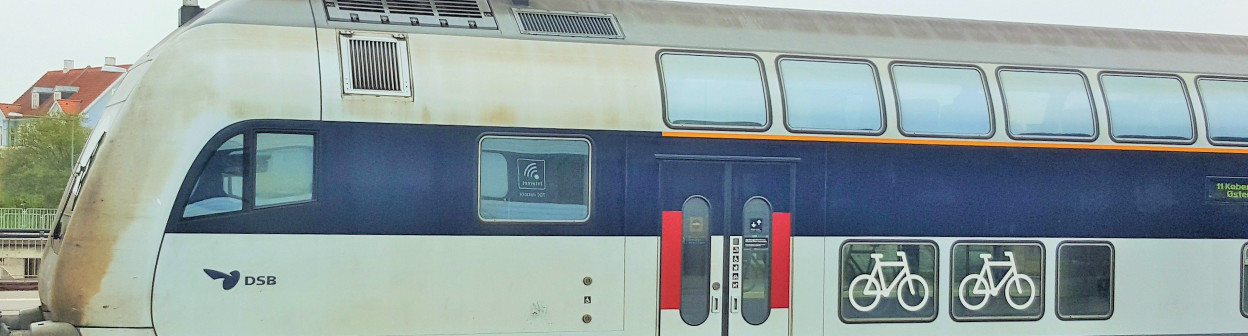 A double-deck train as used on some Regional-tog services in Denmark