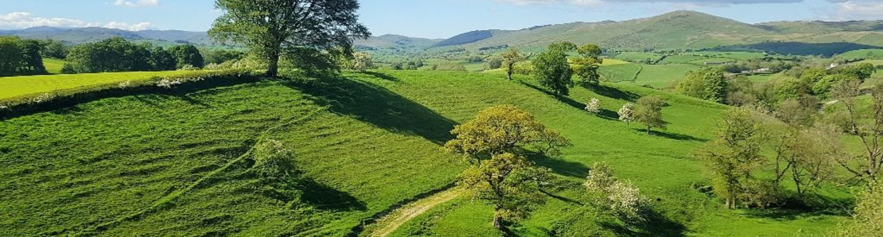 Looking towards The Lake District on a London to Glasgow train journey