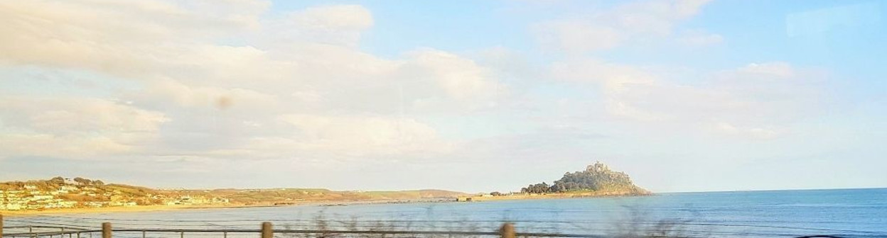 The view toward St Michael's Mount near journey's end