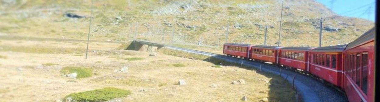 Through the Bernina Pass on a journey from Milan to Innsbruck