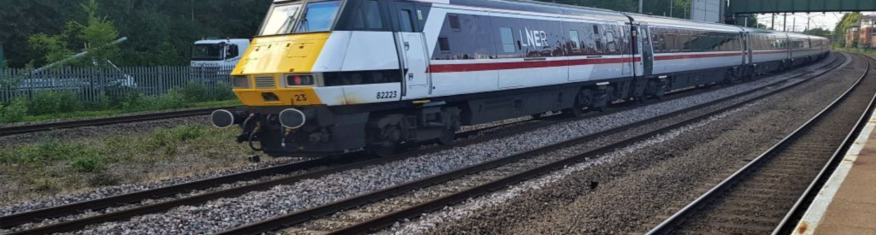 The Intercity train which has been repainted to echo its original livery