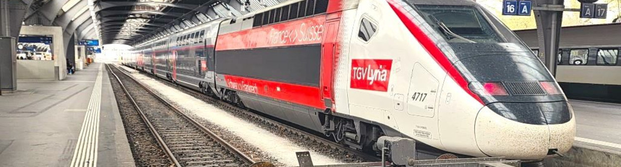 A TGV Lyria train in Zurich HB