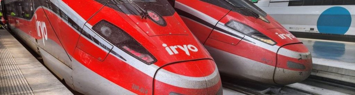iryo trains await departure from Madrid Atocha