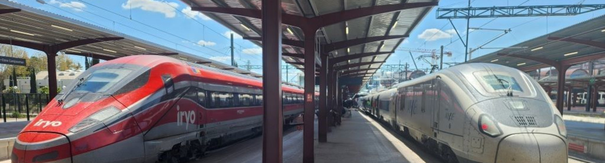 An iryo and a Talgo-Avril train have arrived at Madrid Chamartin
