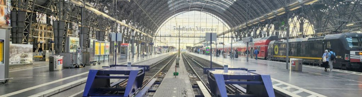 Taking a train to Frankfurt (Main)