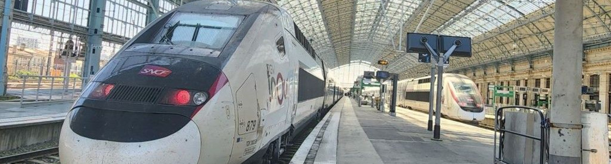 TGV trains in Bordeaux St Jean station