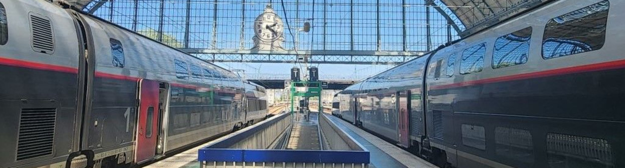 TGV trains in Bordeaux St Jean