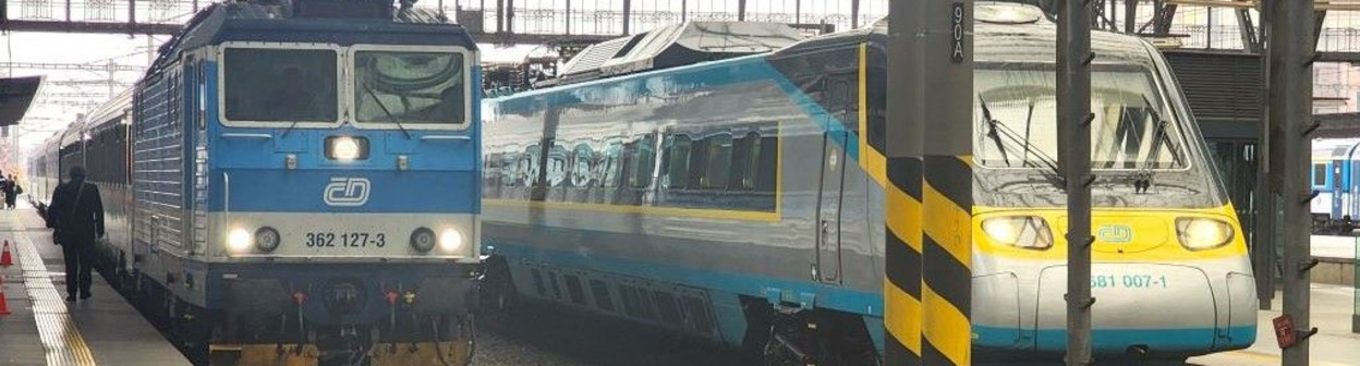 Trains operated by CD in Praha hl.n station