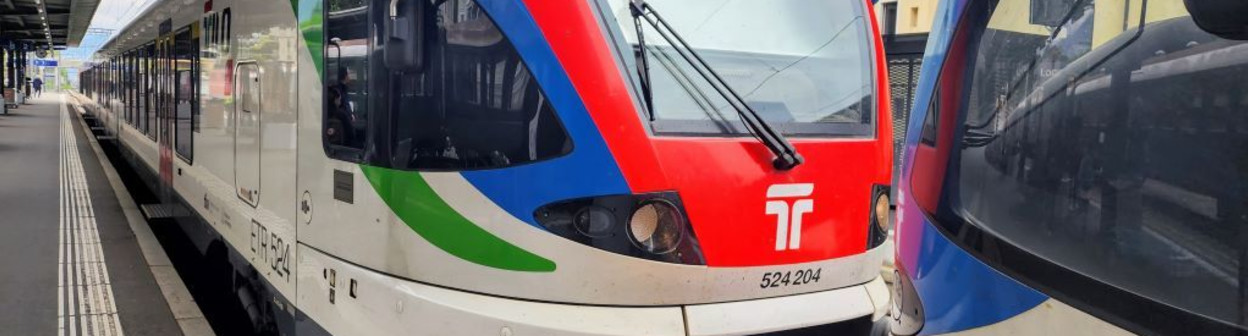A Tilo branded train service in Locarno