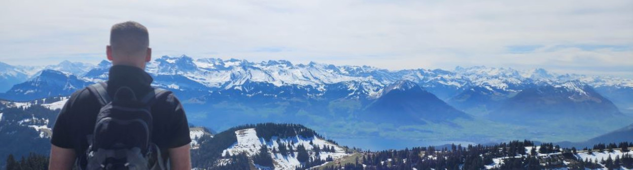 he view from the platform at Rigi-Kulm station