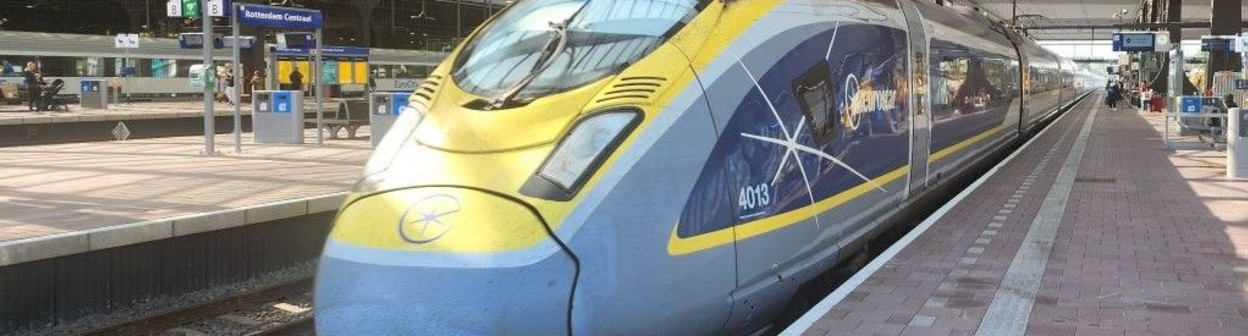 A Eurostar e320 train in Rotterdam Centraal station