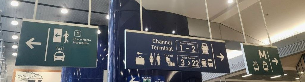 Exiting from Eurostar Arrivals at Bruxelles Midi