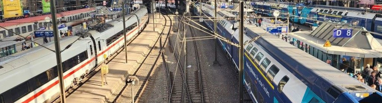 Trains have arrived in Hamburg Hbf