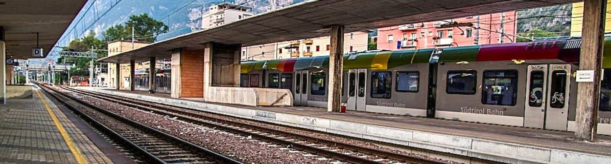 Looking across the railway in Trento station
