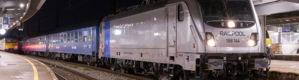A European Sleeper train service awaits departure from Brussels
