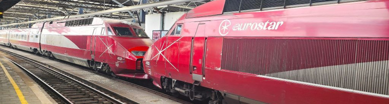 A Eurostar train from Paris arrives Bruxelles