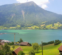 The spectacular view of the Zugersee between Zug and Arth-Goldau