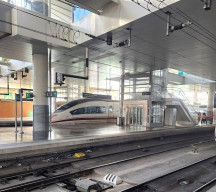 AVE trains await departure from Madrid-Atocha
