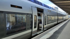 A relatively new TER train with large windows