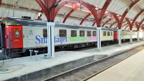 A Snälltåget train at Malmo C station