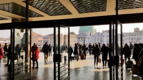 The breathtaking exit from Venezia Santa Lucia station